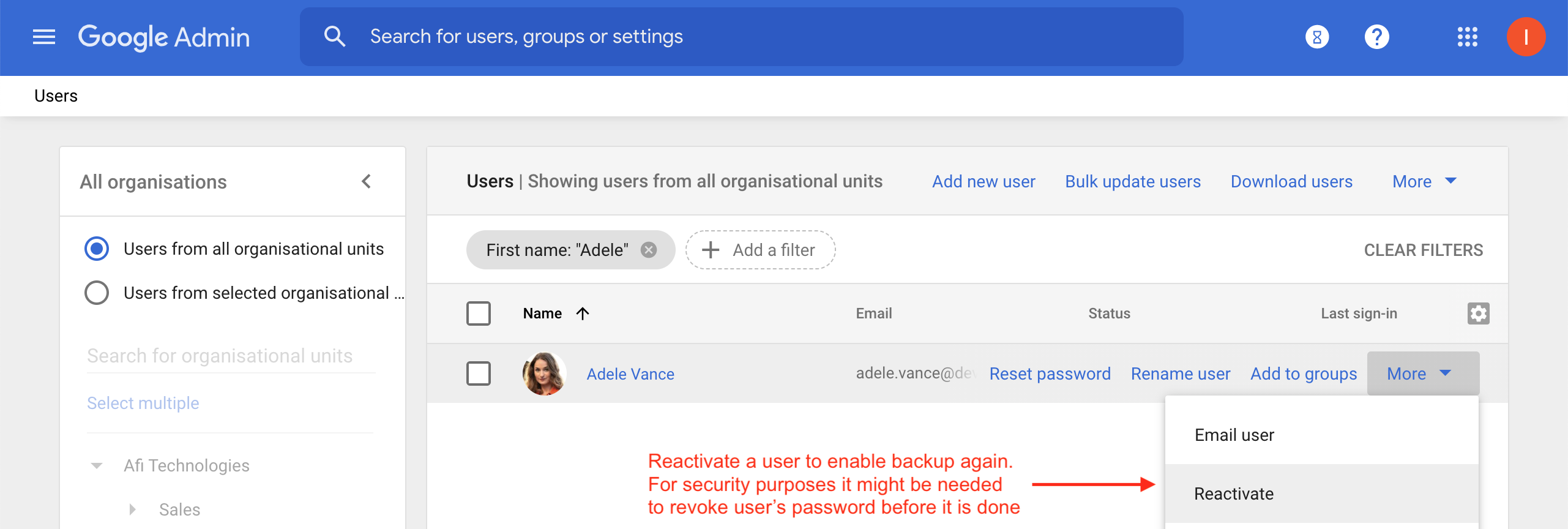 g suite backup users drive